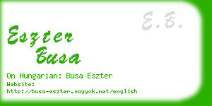 eszter busa business card